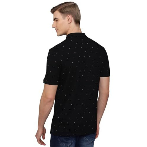 Louis Philippe Men's Solid Slim Fit T-Shirt (Lrkpnslfp36922_Black