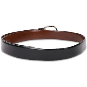 Louis Philippe Men Black Solid 100% Leather Formal Belt