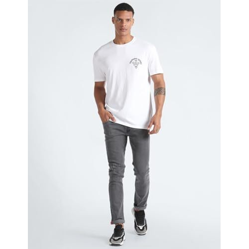 Tommy Helfiger White Color Mens T-Shirt (L)