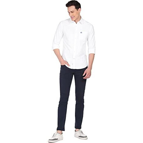 U.S. Polo Assn. Men's Solid Spread Collar Premium Cotton Oxford Tailored Fit Shirt (Usshtr0028_White_Xl)