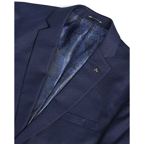 Arrow Men's Polyester Single Breasted Suits (Arafsu5531_Blue