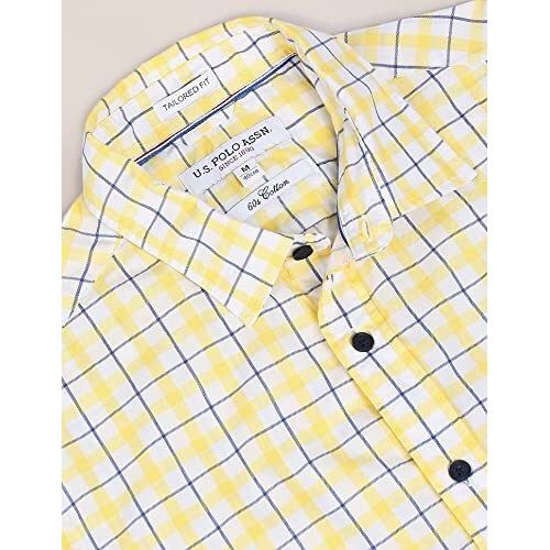 U.S. Polo Assn. Men's Regular Fit Shirt (Ussht-G88_Yellow
