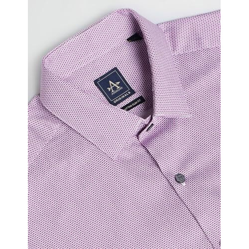 Arrow Men's Purple Full Sleeves Formal Shirt With Chest Pocket | Cotton Fabric | Slim Fit | Cutaway Collar