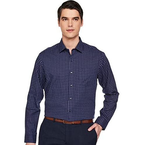 Arrow Checkered Slim Fit Dobby Formal Shirt Maroon