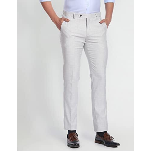 Arrow Men's Tailored Pants (Aradotr2835_Light Grey