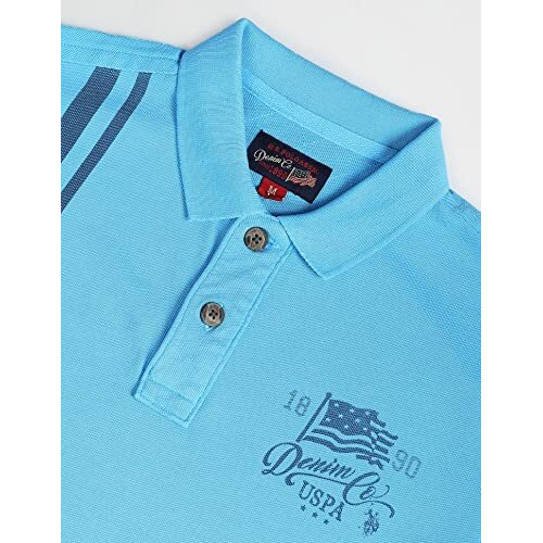 U.S. Polo Assn. Men's Striped Slim Fit T-Shirt (Udoen1Polo98_Blue