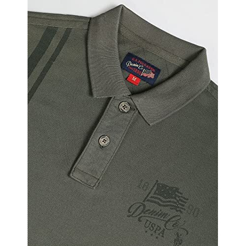 U.S. Polo Assn. Men's Striped Slim Fit T-Shirt (Udoen1Polo100_Olive