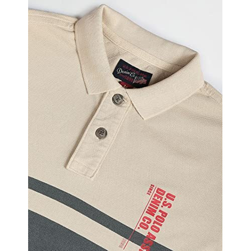 U.S. Polo Assn. Mens Hs Polo Neck Slim Fit T-Shirts (Udtshs0362_Grey_L)