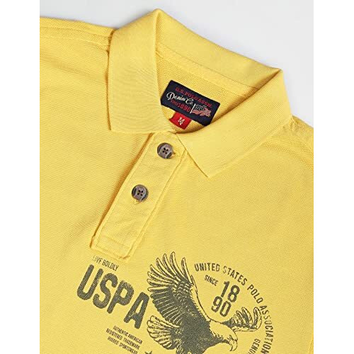 U.S. Polo Assn. Men's Solid Slim Fit T-Shirt (Udoen1Polo109_Mustard