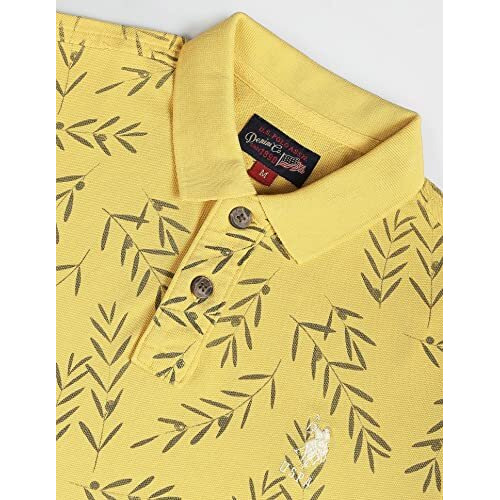 U.S. Polo Assn. Men's Phulkari Slim Fit T-Shirt (Udoen1Polo116_Mustard