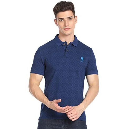 U.S. Polo Assn. Men's Phulkari Slim Fit T-Shirt (Udoen1Polo122_Navy
