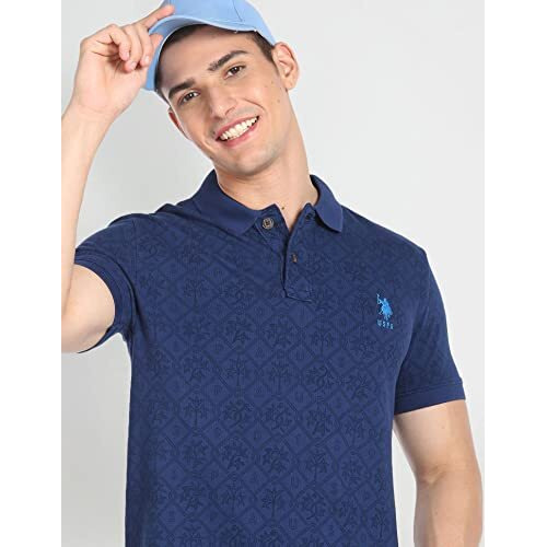 U.S. Polo Assn. Men's Phulkari Slim Fit T-Shirt (Udoen1Polo122_Navy