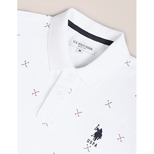 U.S. Polo Assn. Mens Half Sleeve Polo Slim Fit T-Shirts (Ustshf0188_White_Xl)