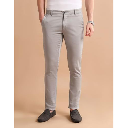 U.S. Polo Assn. Men's Regular Mid Rise Pants (Ustroo0321_Grey