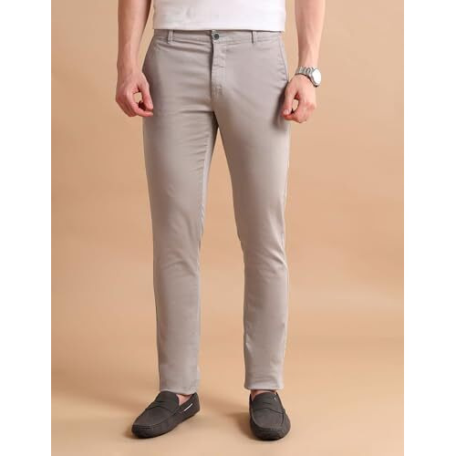 U.S. Polo Assn. Men's Regular Mid Rise Pants (Ustroo0321_Grey