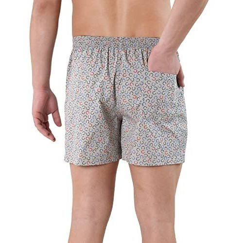 U.S. Polo Assn. Men Graphic Print Cotton I657 Boxers - Pack Of 1 (Grey-Horseshoes L)
