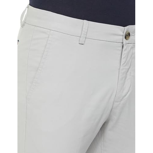 Arrow Men's Solid Slim Fit Acrylic Casual Trouser