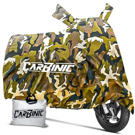 Carbinic Waterproof Scooty Cover For Honda Activa 6G Tvs Jupiter Bajaj Chetak Electric Scooter Cover Dustproof Washable Activa Accessories Uv Proof Scratchproof With Mirror Pocket Cover Jungle