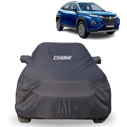 Carbinic Car Body Cover For Maruti Suzuki Fronx 2023 | Water Resistant, Uv Protection Car Cover | Scratchproof Body Shield Dustproof All-Weather Cover With Mirror Pocket | Car Accessories