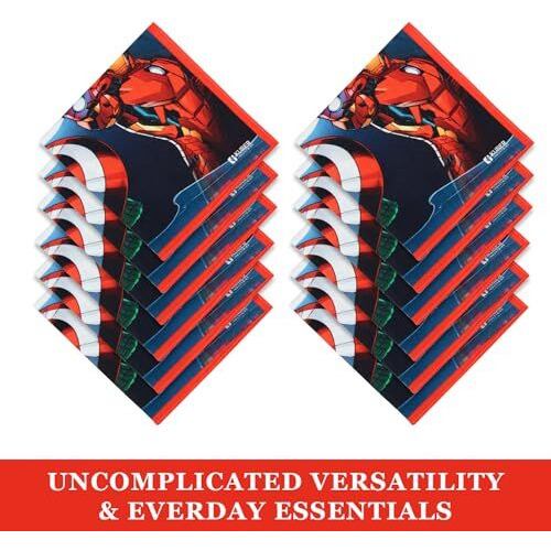 Kuber Industries Marvel Avenger Team Handkerchiefs | Cotton Rumal For Boys & Girls | Multicolor Pack Of 6