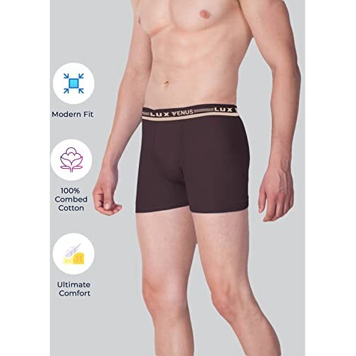 Lux Venus Pure Cotton Drawer For Men (Pack Of 2) Multicolour