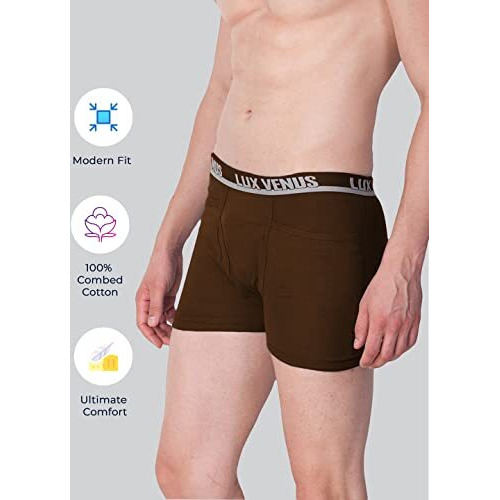 Lux Venus Pure Cotton Pocket Drawer For Men (Pack Of 2) Multicolour
