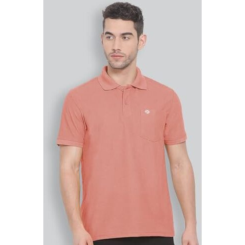 Lux Nitro Men's Solid Regular Fit T-Shirt (Pkt_Polo_Coral