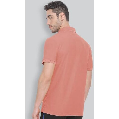 Lux Nitro Men's Solid Regular Fit T-Shirt (Pkt_Polo_Coral