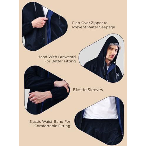 Lux Venus Reversible Rain Coat For Men.