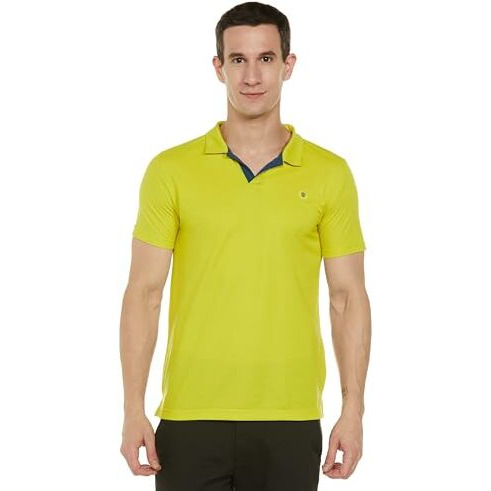 Duke Stardust Men Half Sleeve Polo Neck Cotton T-Shirt (Lf5400_Leaf Green_L)