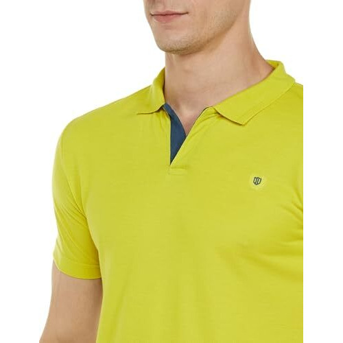 Duke Stardust Men Half Sleeve Polo Neck Cotton T-Shirt (Lf5400_Leaf Green_L)