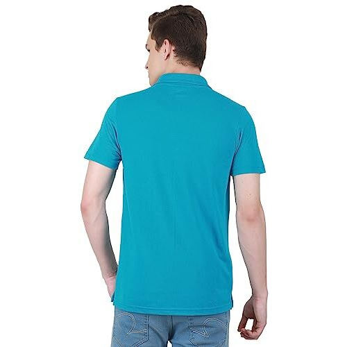 Duke Stardust Men Half Sleeve Cotton T-Shirt (Lf5400_Methyl Blue_L)