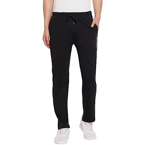 Duke Stardust Men Regular Track Pant (Lf5680_Black_Xl)