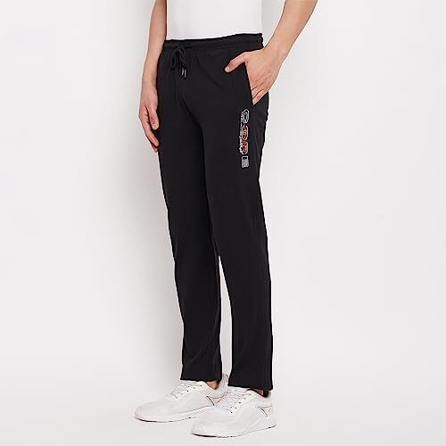 Duke Stardust Men Regular Track Pant (Lf5680_Black_Xl)