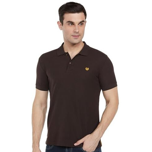 Duke Stardust Men Half Sleeve Cotton T-Shirt (Sd51_Mocha_Xl)