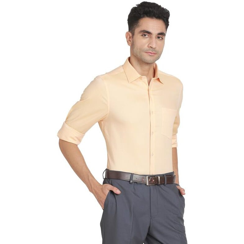 Turtle Men 100% Cotton White Printed Slim Fit Full Sleeve Formal Shirt