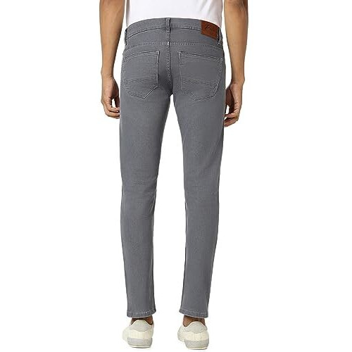 Peter England Men's Mid Wash Stretchable Mid Rise Jeans Navy Blue, 32