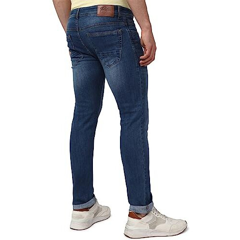 Peter England Men's Mid Wash Stretchable Jeans Medium Blue