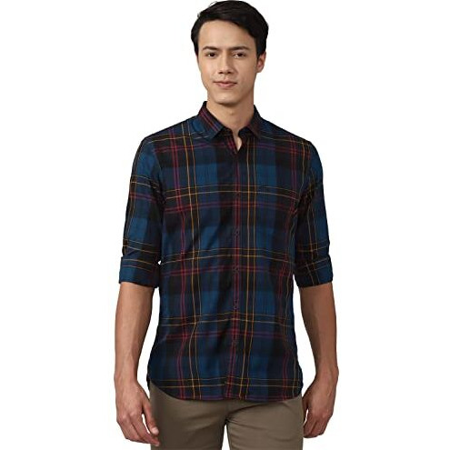 Peter England Men's Slim Fit Shirt (Pcsfsslpj41593_Multi
