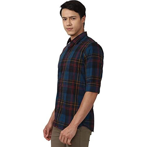 Peter England Men's Slim Fit Shirt (Pcsfsslpj41593_Multi