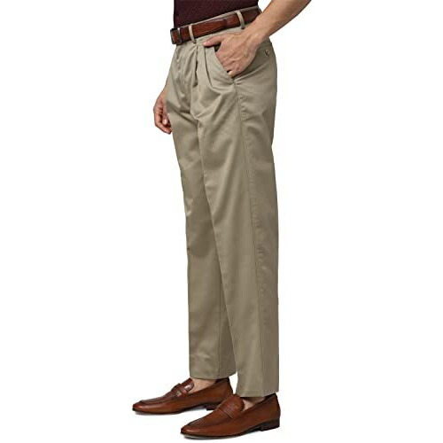 Peter England Men's Regular Casual Pants (Pctpcsmb803614_Olive