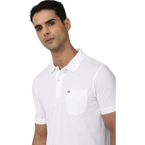 Peter England Men's Regular Fit T-Shirt (Pckwsrgpl44415_White