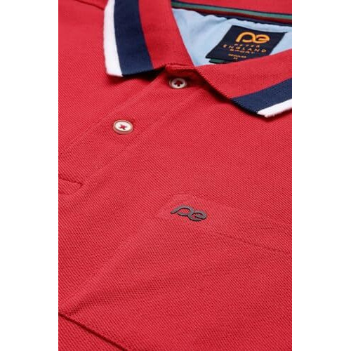 Peter England Men's Regular Fit T-Shirt (Pckwsrgfq14684_Red