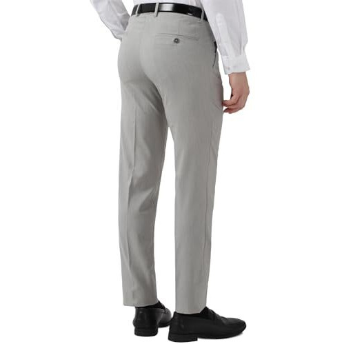 Peter England Men's Slim Work Utility Pants (Petfwnspy95500_Grey