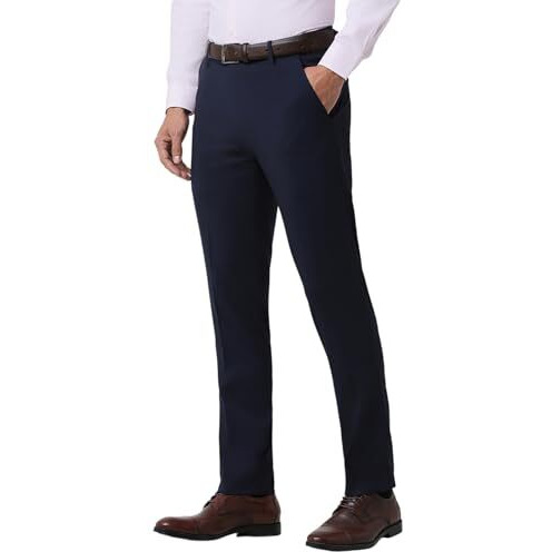 Peter England Men's Slim Work Utility Pants (Petfwslpg47681_Navy