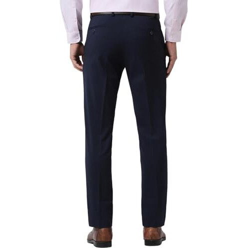Peter England Men's Slim Work Utility Pants (Petfwslpg47681_Navy