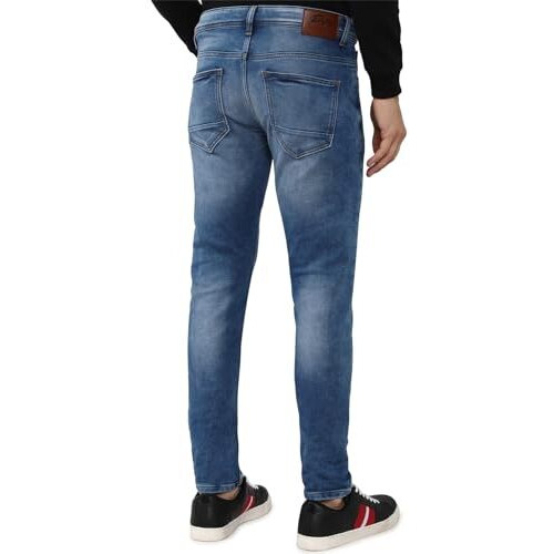 Peter England Men's Slim Jeans (Pjdnastfl47569_Blue, Mid Rise, 32