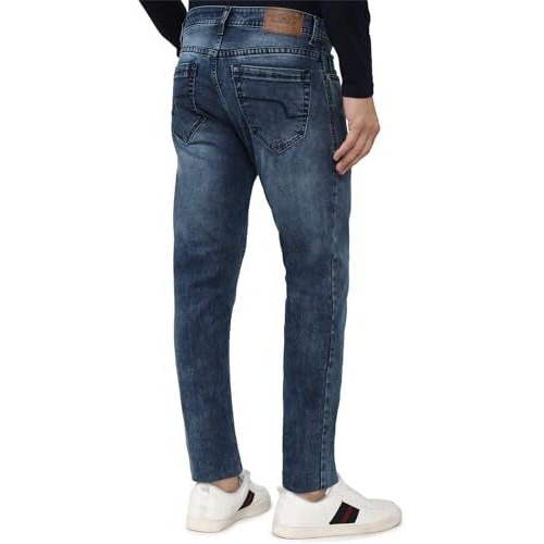 Peter England Men's Straight Jeans (Pjdnastfy45648_Blue