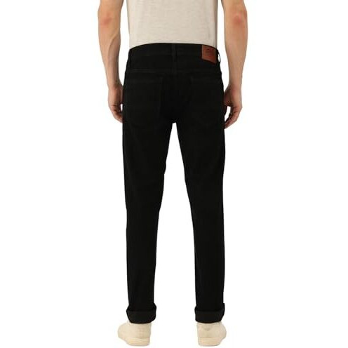 Peter England Men's Neo-Slim Fit Mid Rise Stretchable Jeans Deep Navy