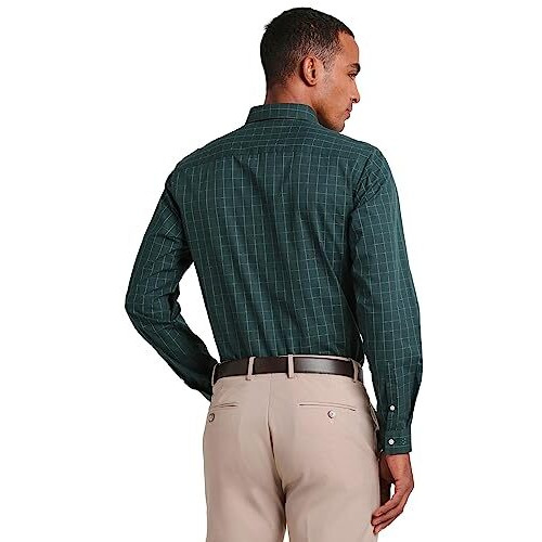 Peter England Men's Slim Fit Shirt (Pesfoslho21112_Size(40) Green